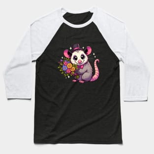 Joyful Opossum Baseball T-Shirt